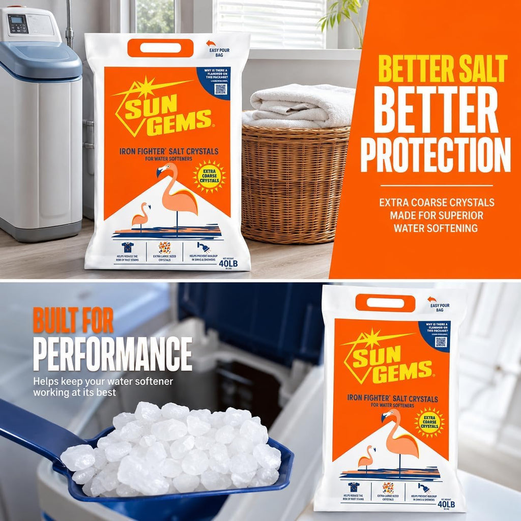 Water Softener Salt Crystals 40 lb Extra Coarse U852