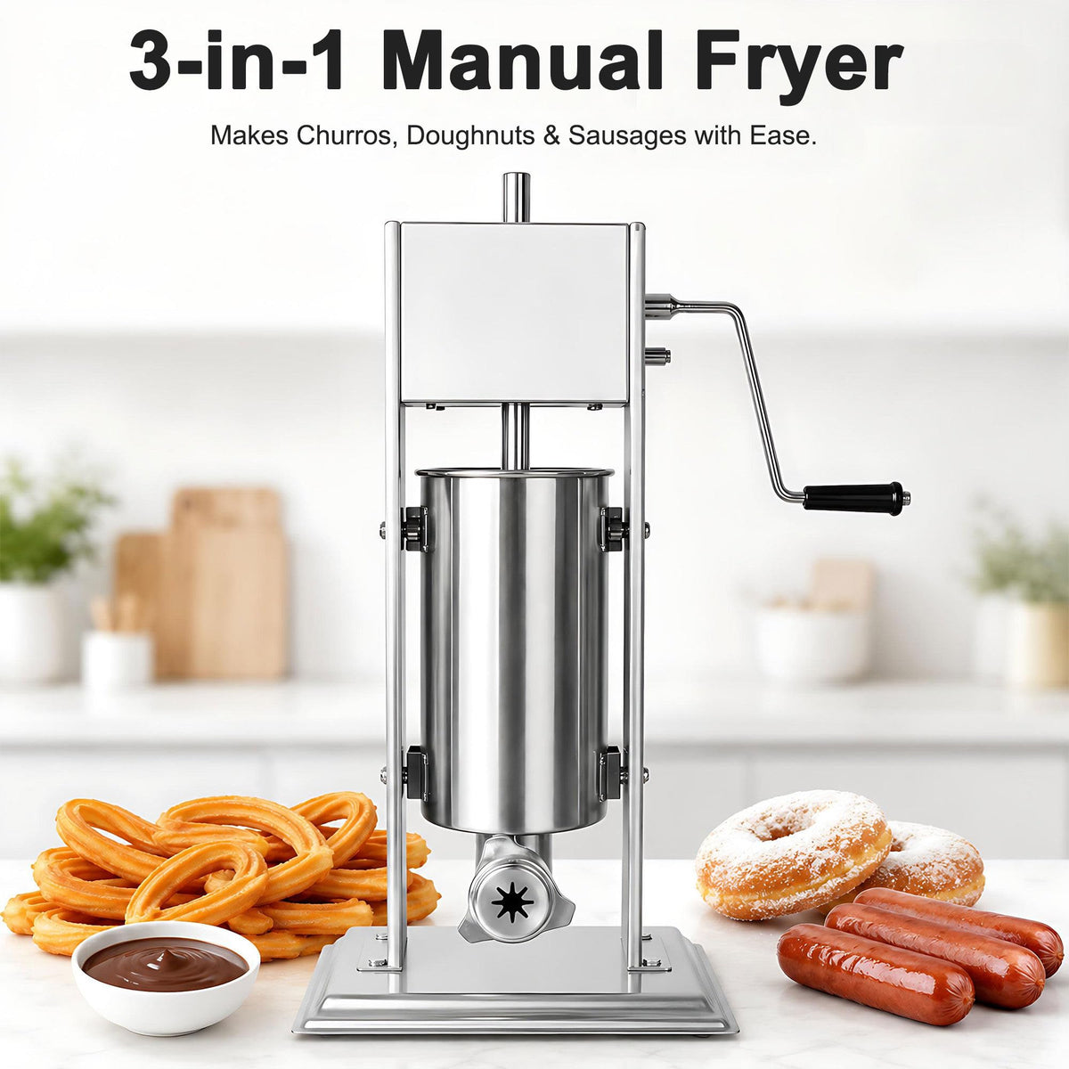 Stainless Steel Vertical Sausage Filler & Churro Press Q23380