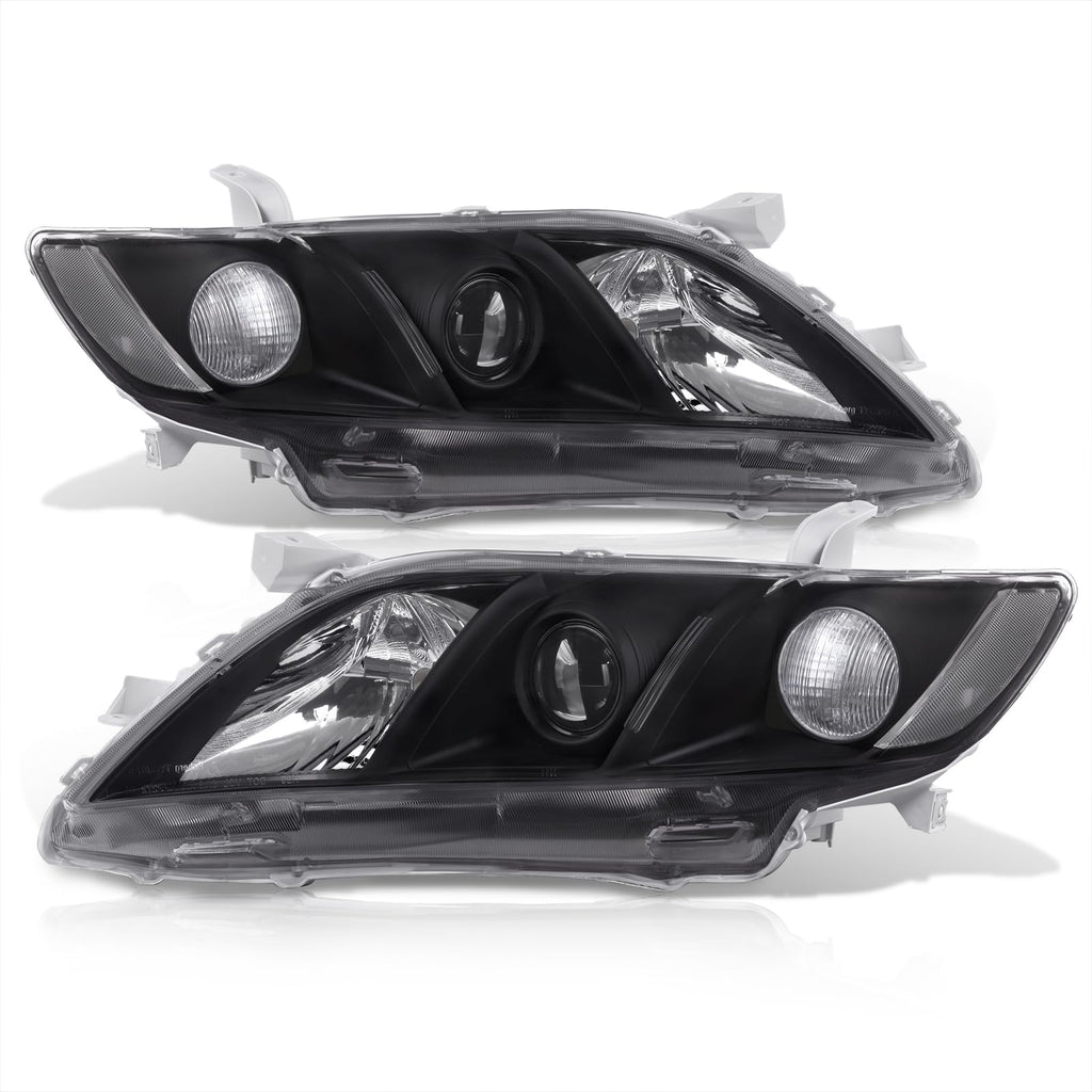 Black Clear Lens Projector Headlights Pair Set U816