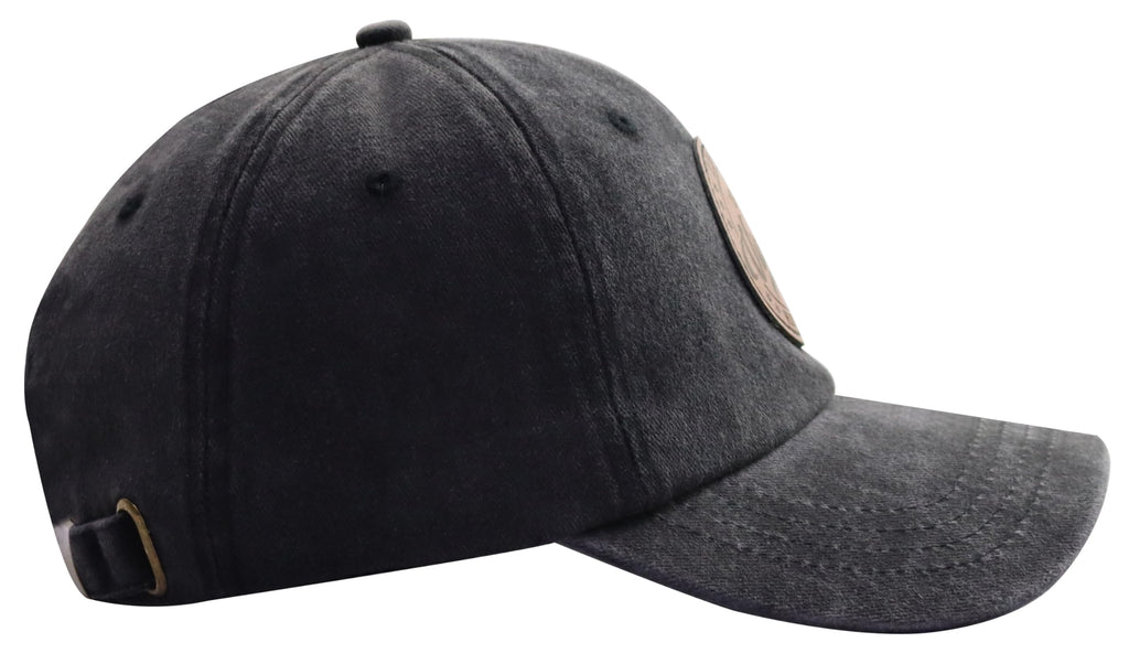 Vintage Adjustable Leather Patch Baseball Cap B71482