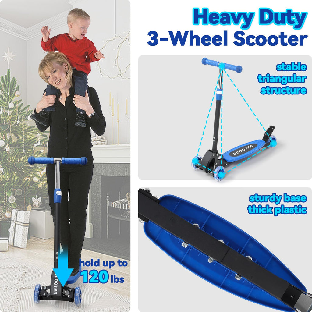 3 Wheel Kick Scooter with Extra-Wide Deck C616