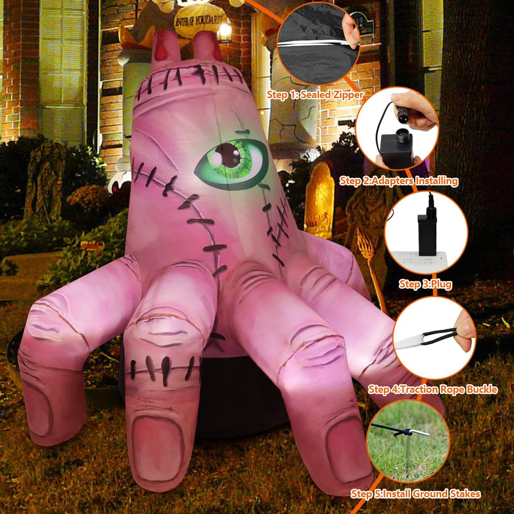 6 FT Halloween Inflatables with Built-in LEDs M608