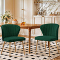 Velvet Dining Chairs Set of 2 Green A372