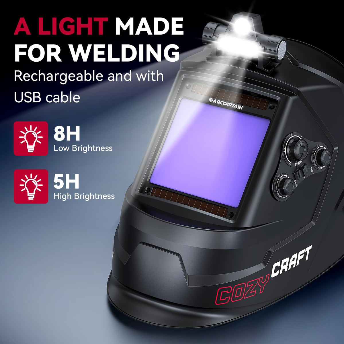 Auto Darkening Welding Helmet Large View I1051