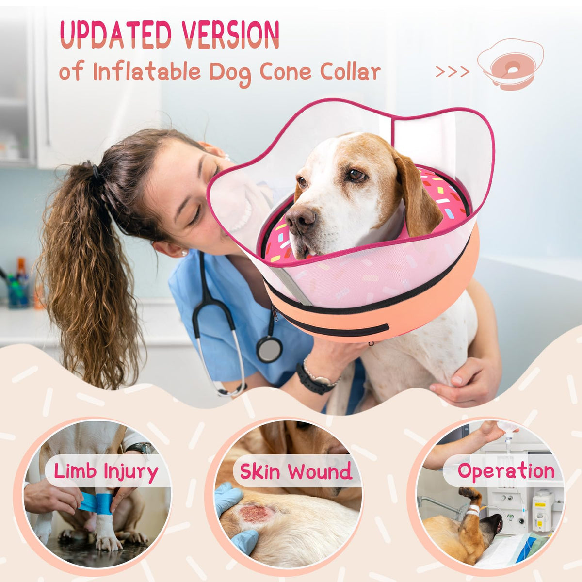 Inflatable Dog Cone Collar for Dogs U11953