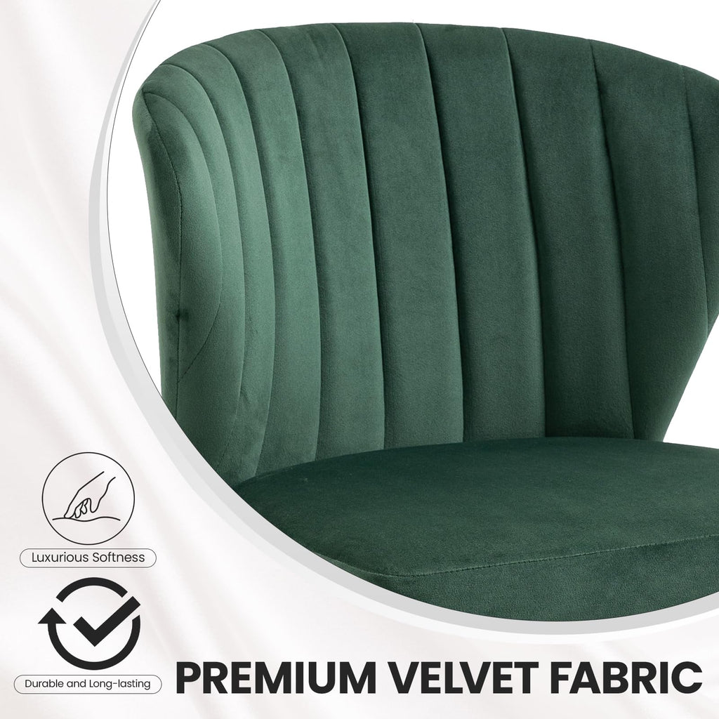 Velvet Dining Chairs Set of 2 Green A372