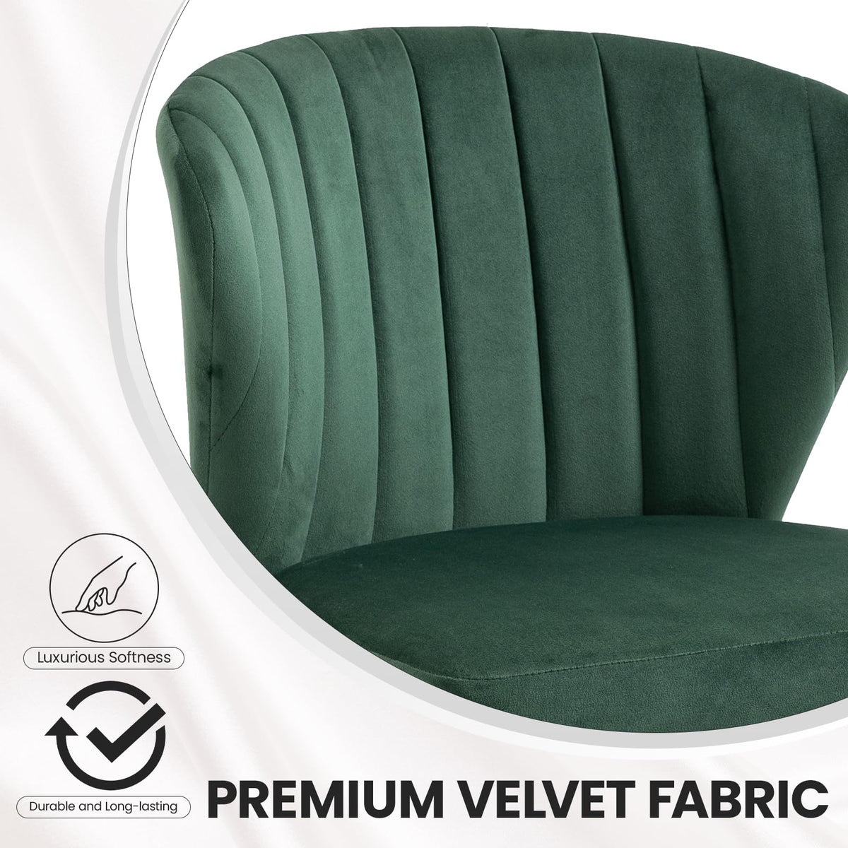 Velvet Dining Chairs Set of 2 Green A372
