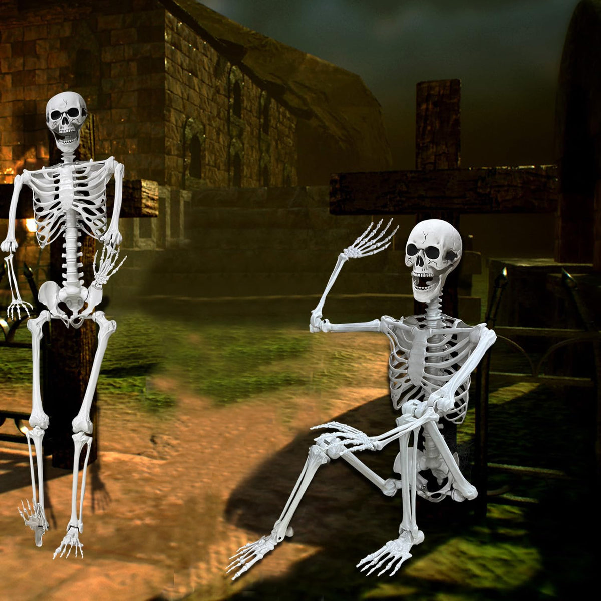 5.4Ft Life Size Human Skeleton with Movable Joints J738