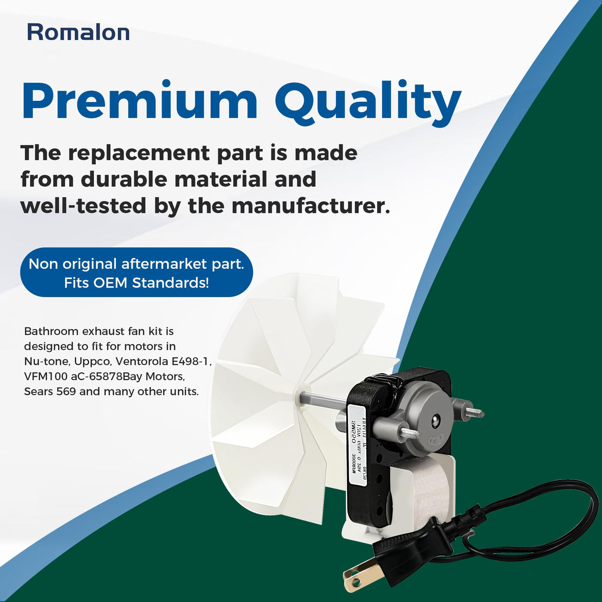 Bathroom Fan Motor Replacement Kit W61237
