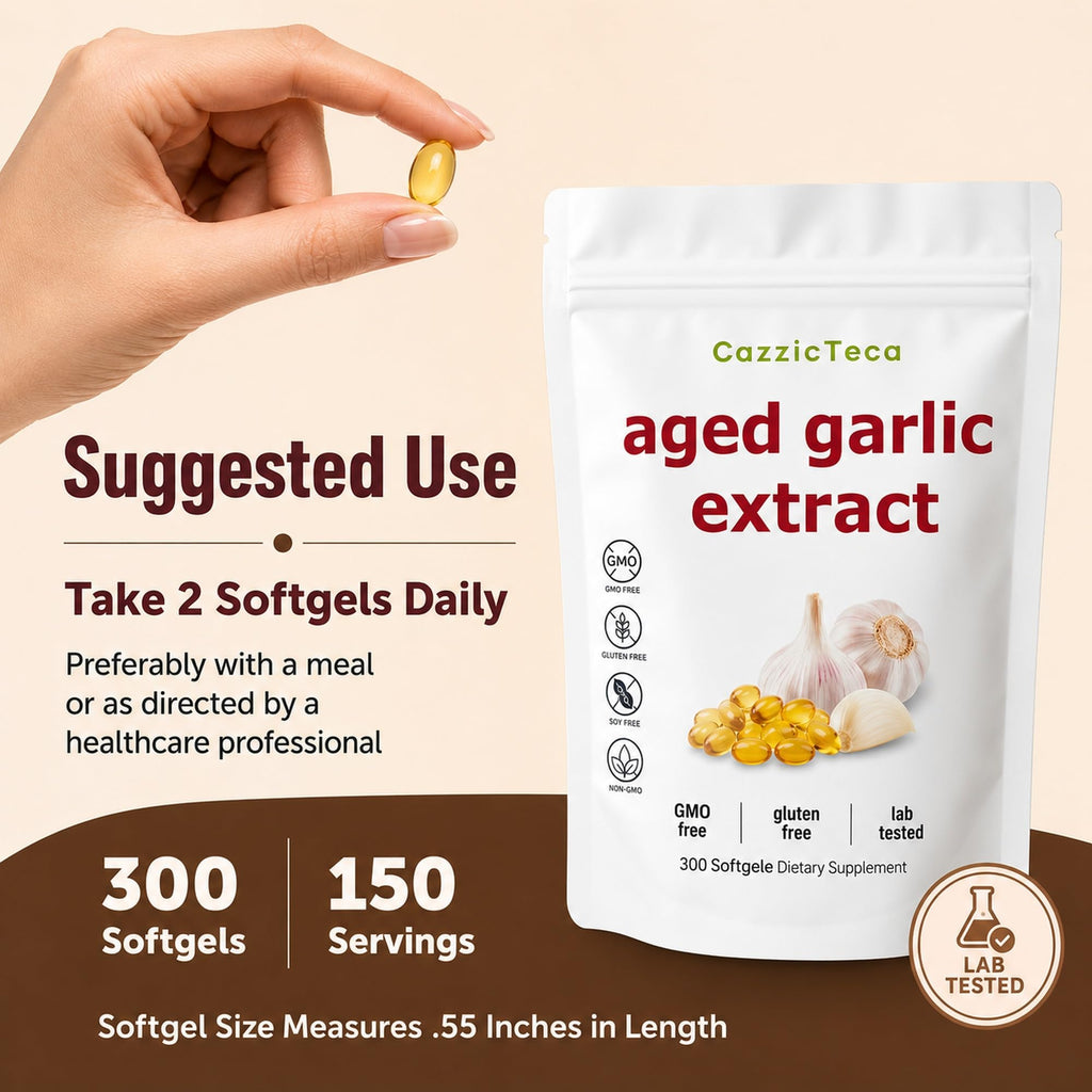 Odorless Organic Garlic Extract 7500mg 300 Softgels G3511