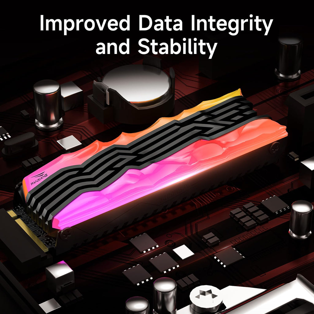 2TB NVMe M.2 SSD PCIe 4.0 Internal Solid State Drive with RGB Heatsink A43253