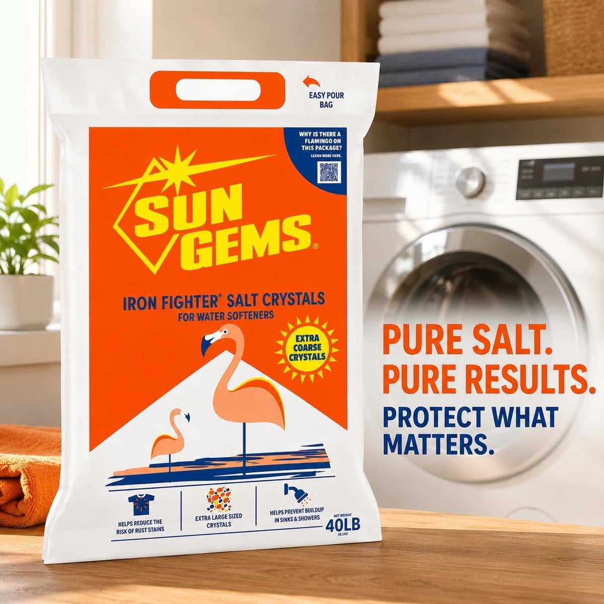 Water Softener Salt Crystals 40 lb Extra Coarse U852
