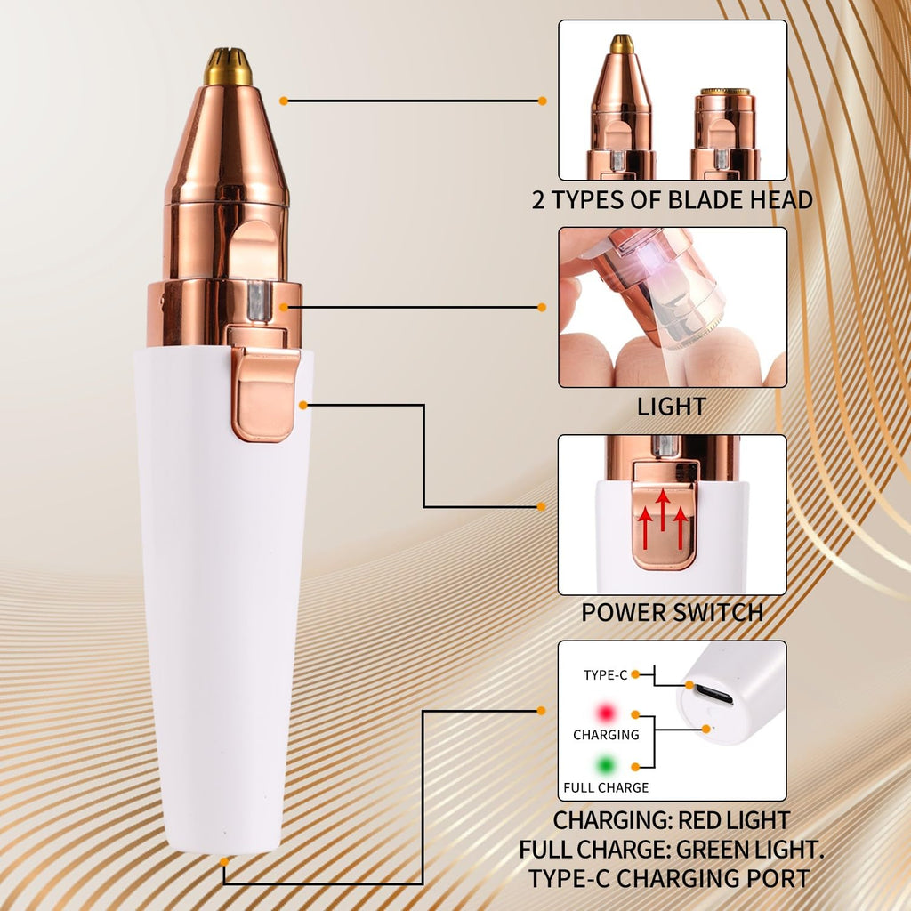 2-in-1 Electric Facial Hair Removal for Women X263