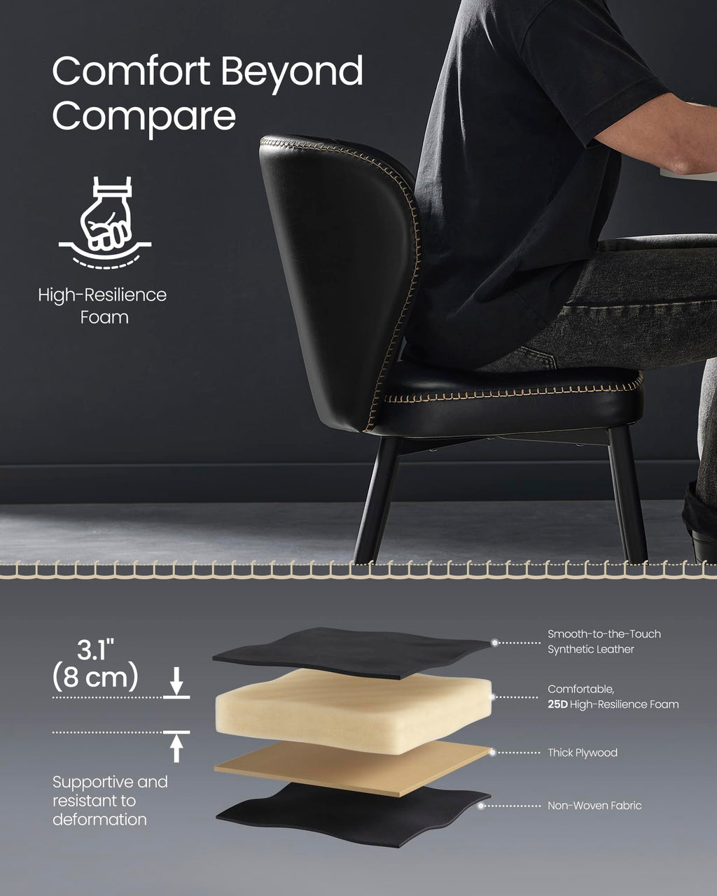 Upholstered Dining Chairs Set of 4 A469