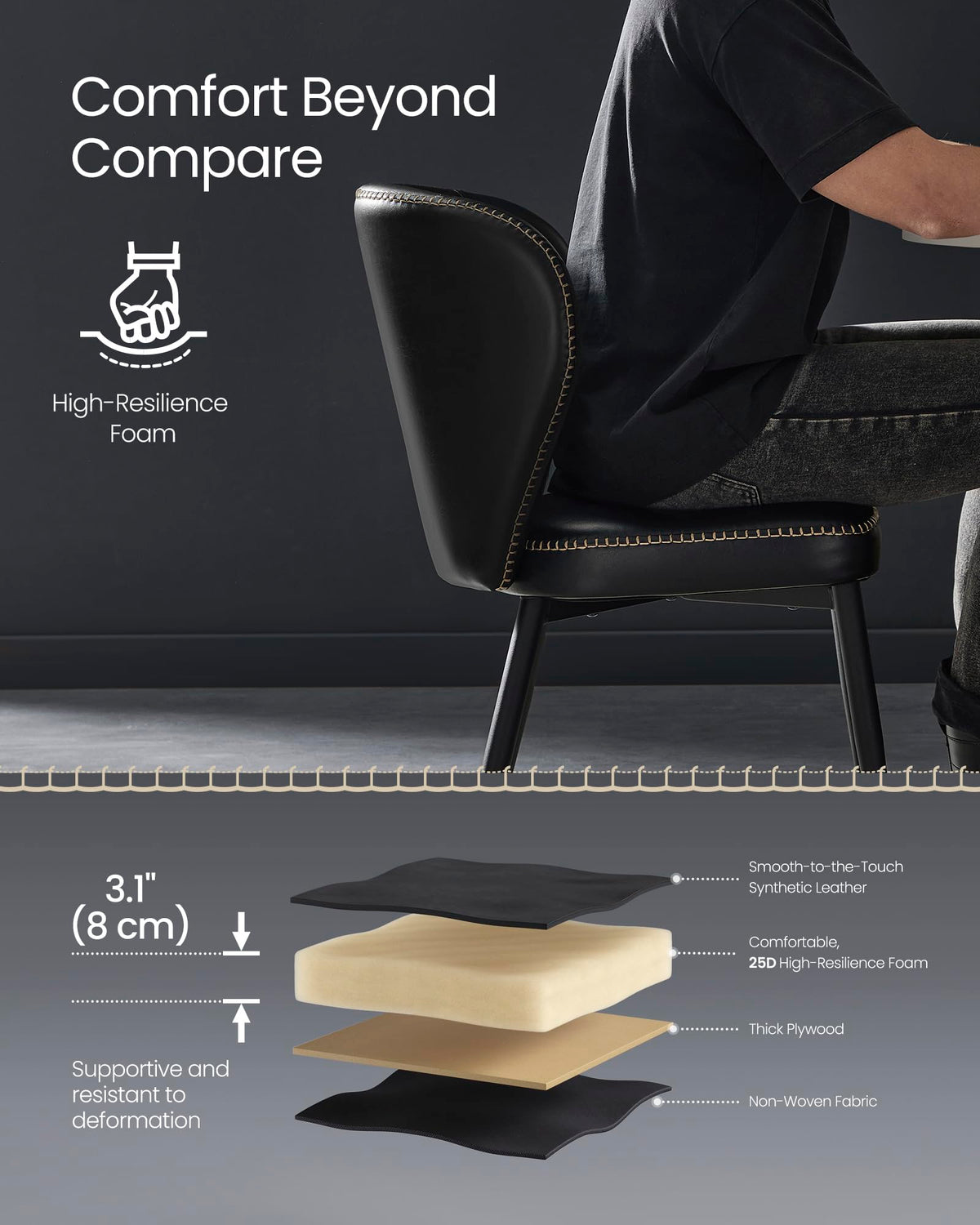 Upholstered Dining Chairs Set of 4 A469
