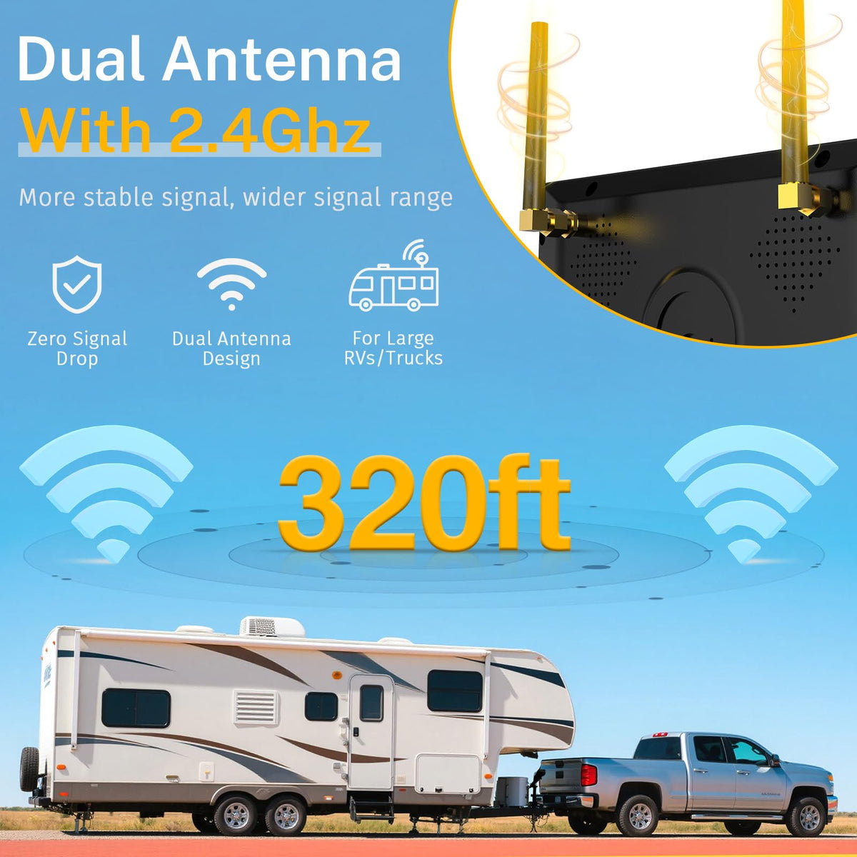 1080P Wireless RV Backup Camera R60143