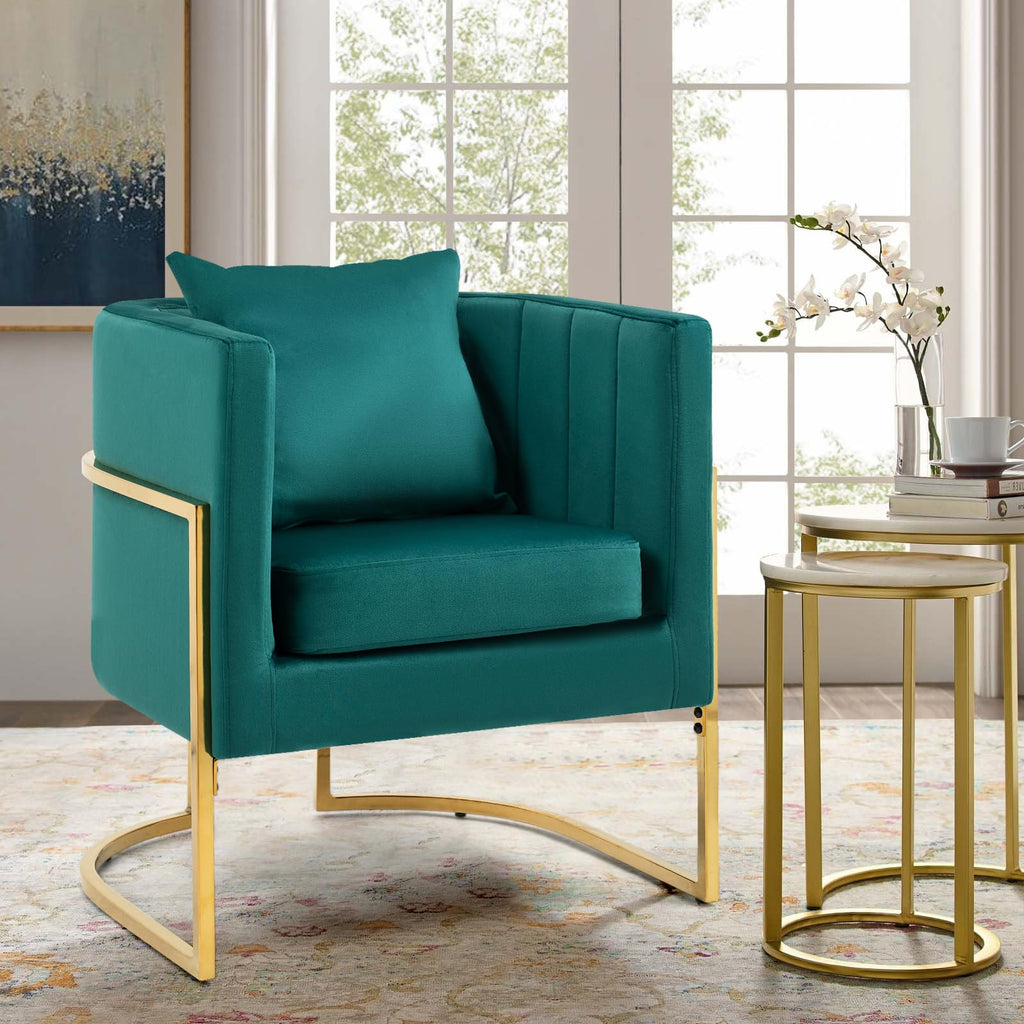 Velvet Accent Chairs Set of 2 Green T256116