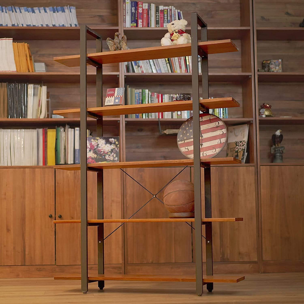 Solid Wood 5 Tier Bookshelf F4025