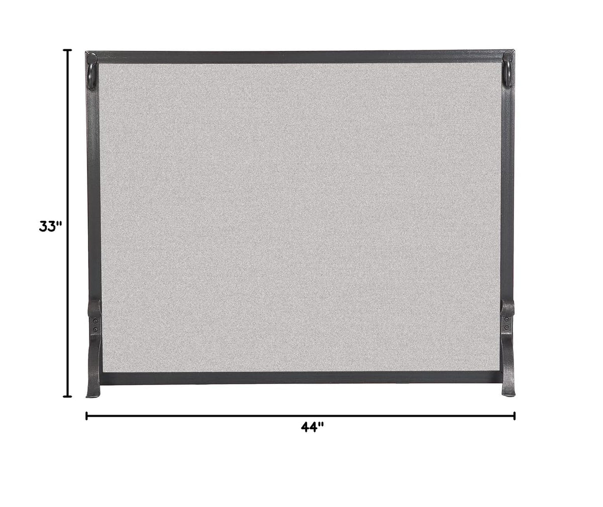 Forged Iron Single Panel Fireplace Screen 44″W x 33″H Q7755