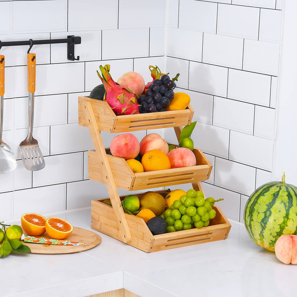 3-Tier Bamboo Fruit Basket P1107