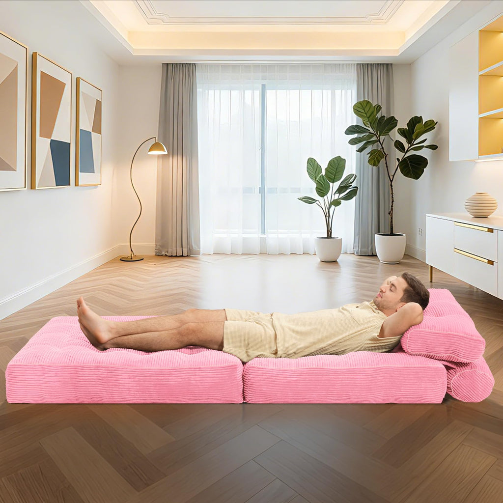 Folding Sofa Bed Convertible Sleeper Chair Bed with Pillow C9053