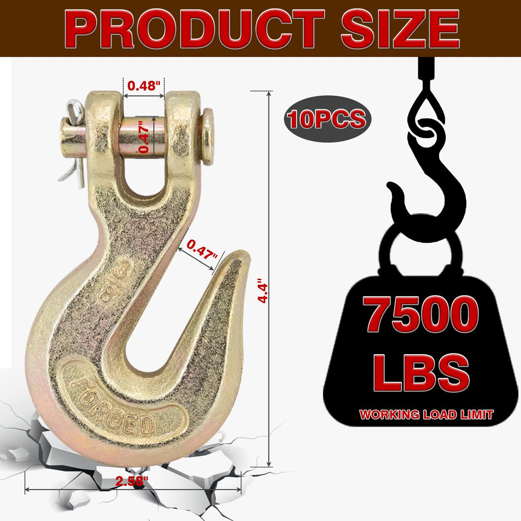 3/8 Inch G70 Clevis Grab Hooks J191462