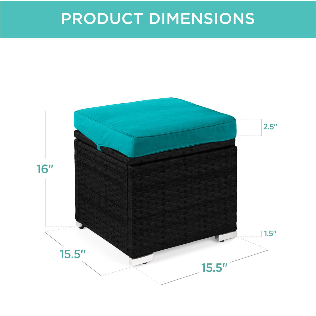 Set of 2 Wicker Ottomans with Storage R667805