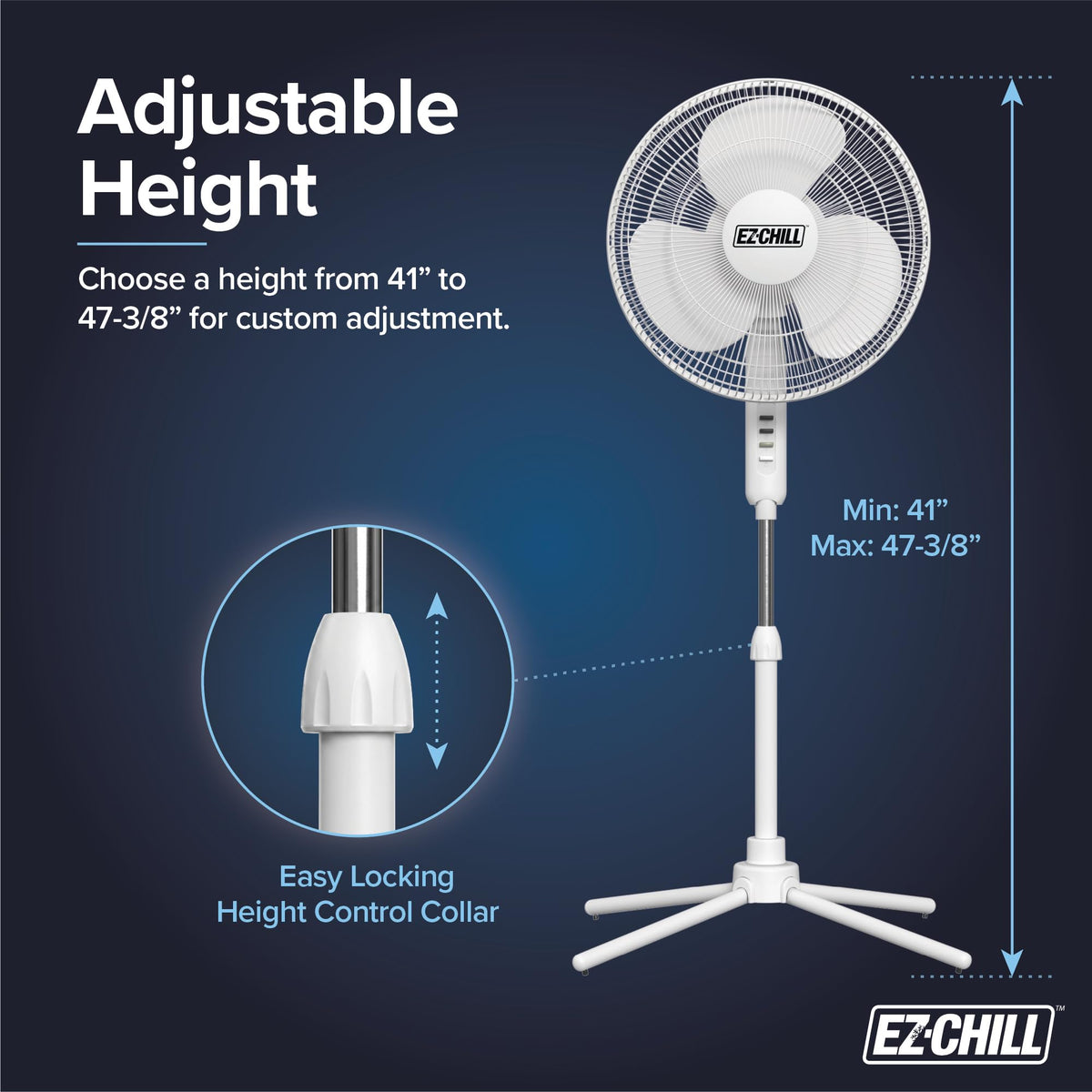 16" Oscillating Pedestal Fan White R982327
