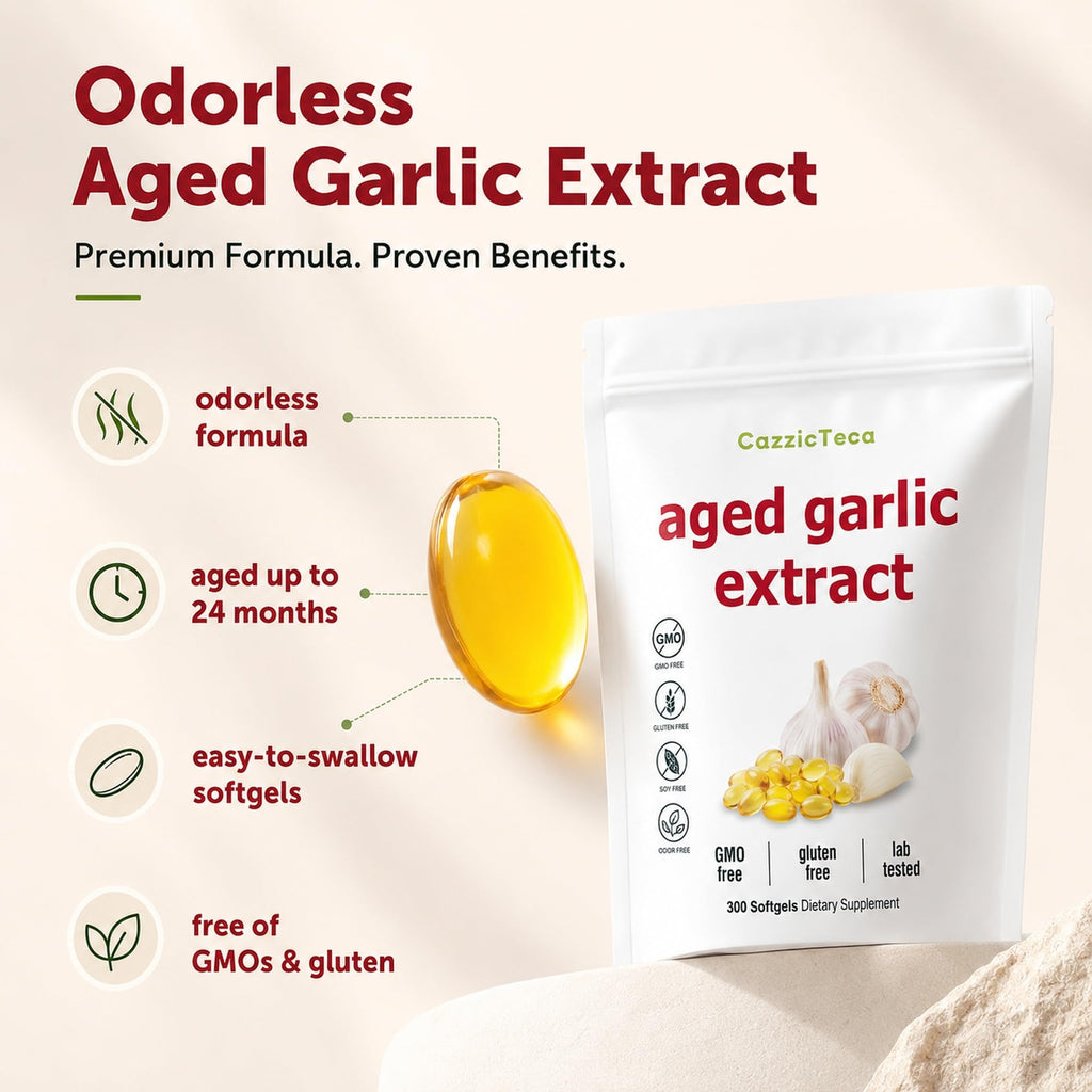 Odorless Organic Garlic Extract 7500mg 300 Softgels G3511