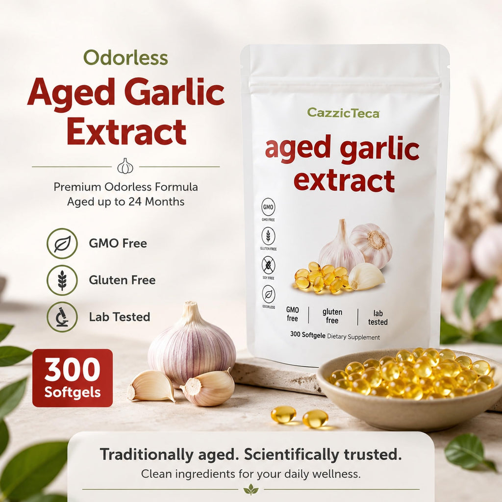 Odorless Organic Garlic Extract 7500mg 300 Softgels G3511