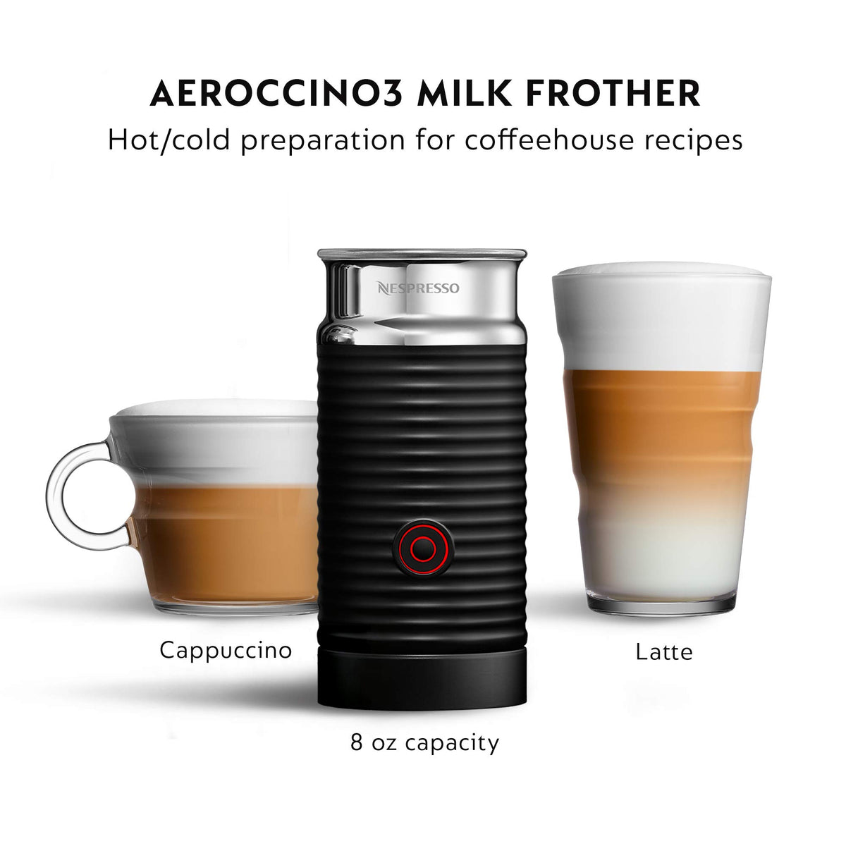 Matte Black Coffee Machine with Milk Frother B577