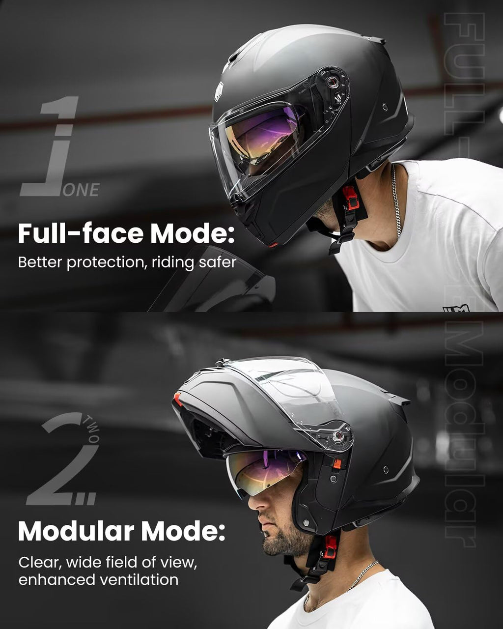 Motorcycle Helmet Modular Full Face Y9581