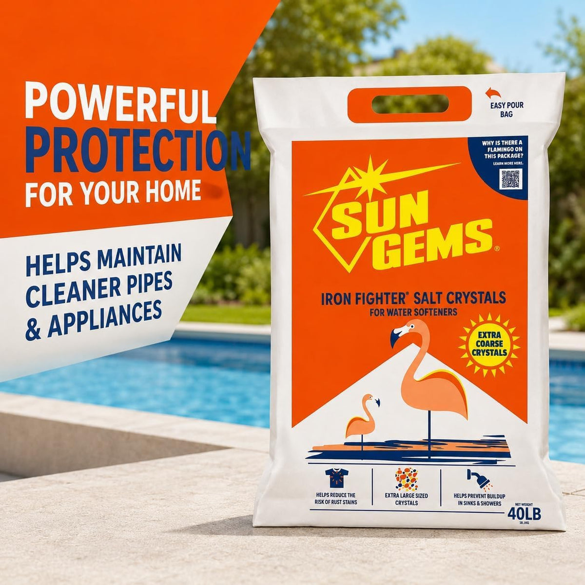 Water Softener Salt Crystals 40 lb Extra Coarse U852