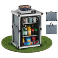 Folding Camping Storage Cabinet with 3 Shelves and Carry Bag P4384