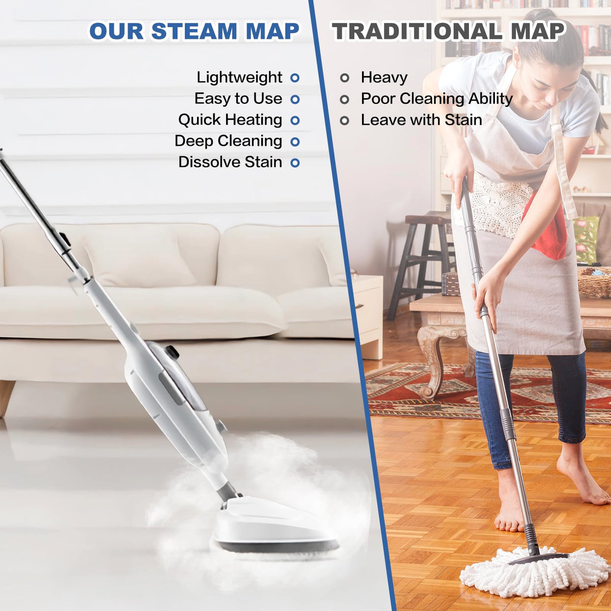 10-in-1 Detachable Handheld Steam Mop Cleaner Y939