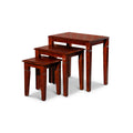 Wooden Nesting Tables Set of 3 Cherry Finish C189