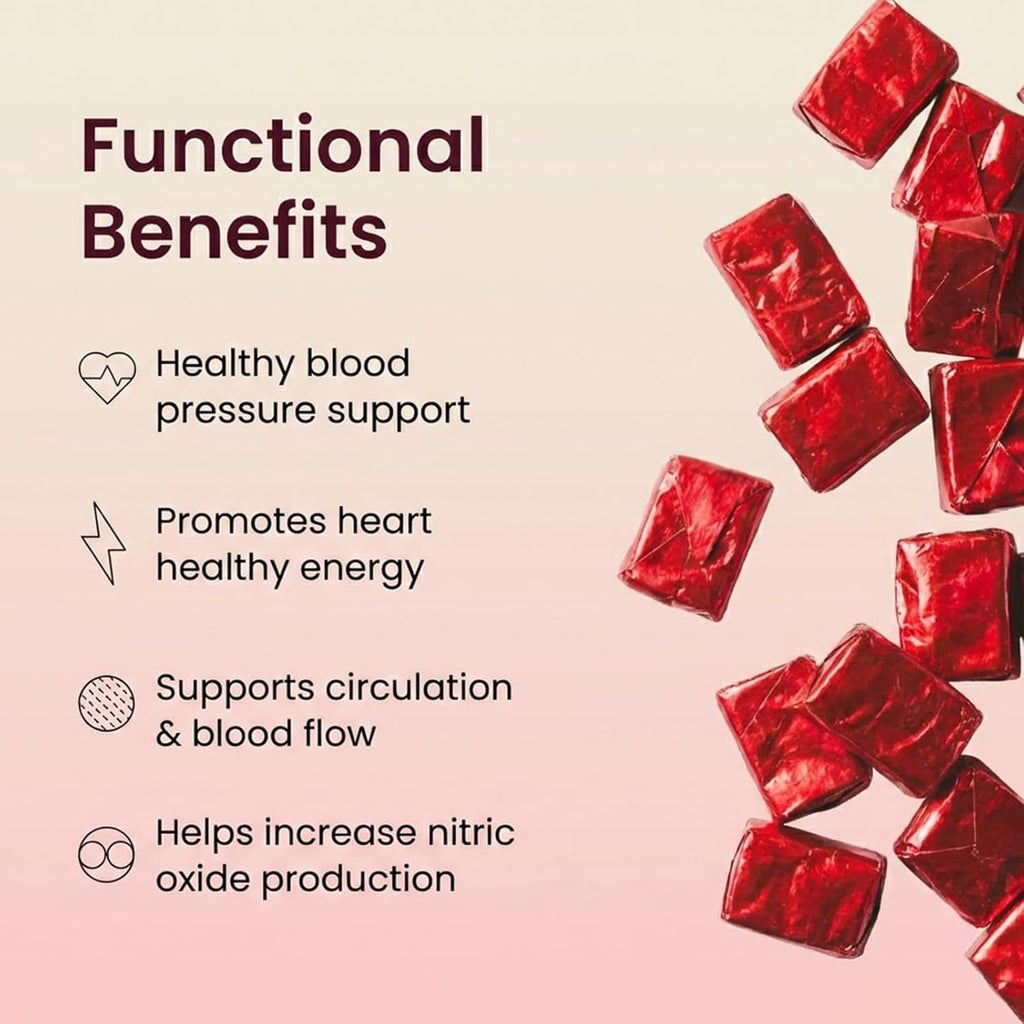 Beet Root Chews, Pomegranate Berry Flavor, 60 Chews K4990