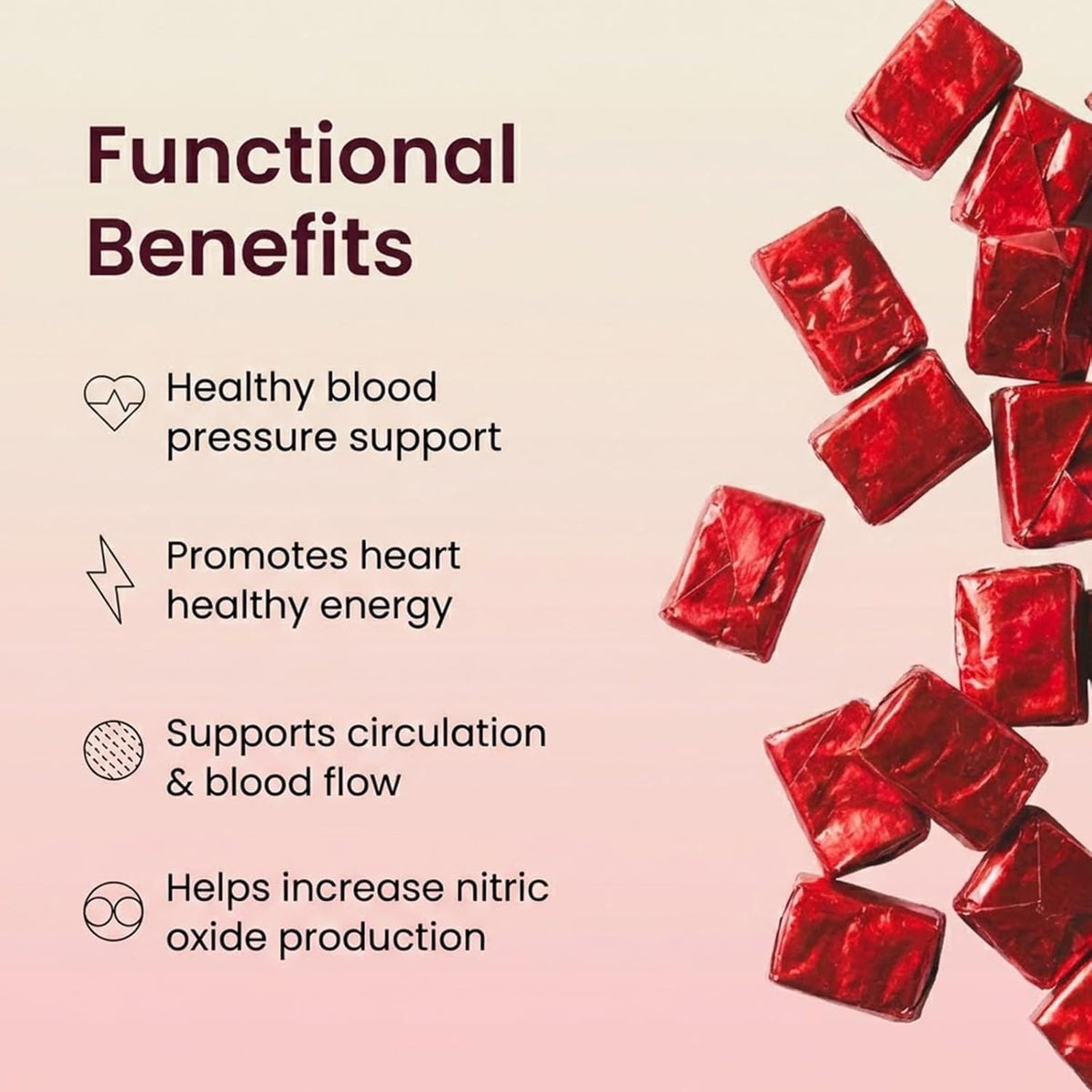 Beet Root Chews, Pomegranate Berry Flavor, 60 Chews K4990