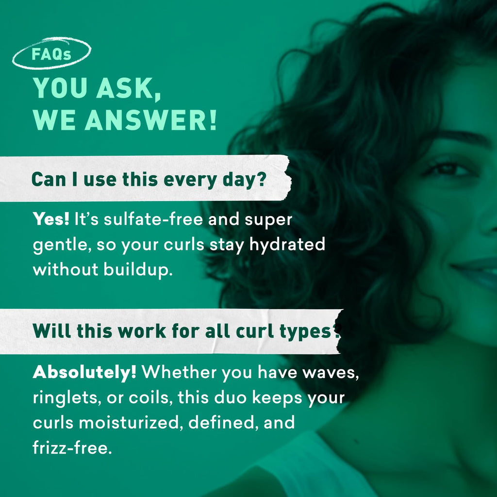 Sulfate-Free Hydrating Curl Enhancing Shampoo and Conditioner Set 16 oz L97425