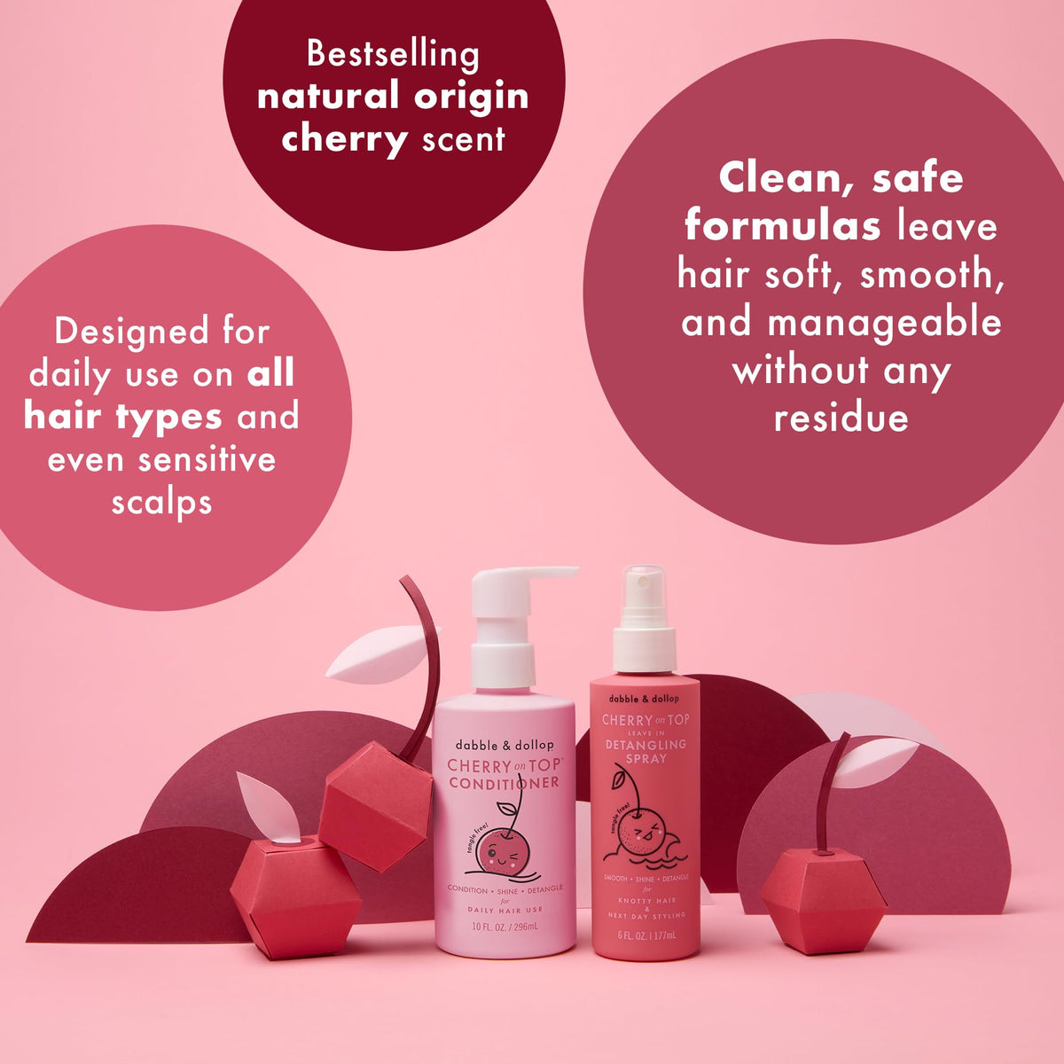 Kids Hair Conditioner & Leave-In Detangler Spray 2-Pack N933516