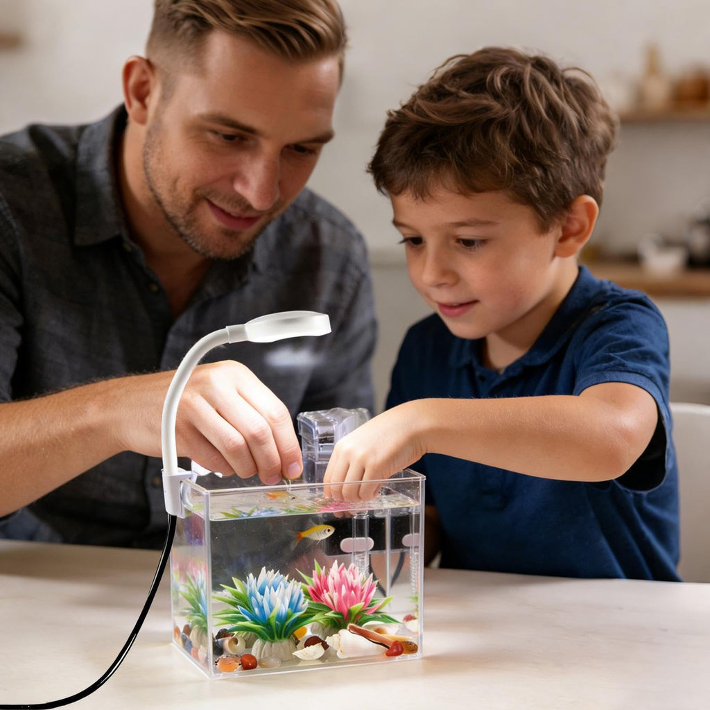 Small Aquarium with LED Lights D87278
