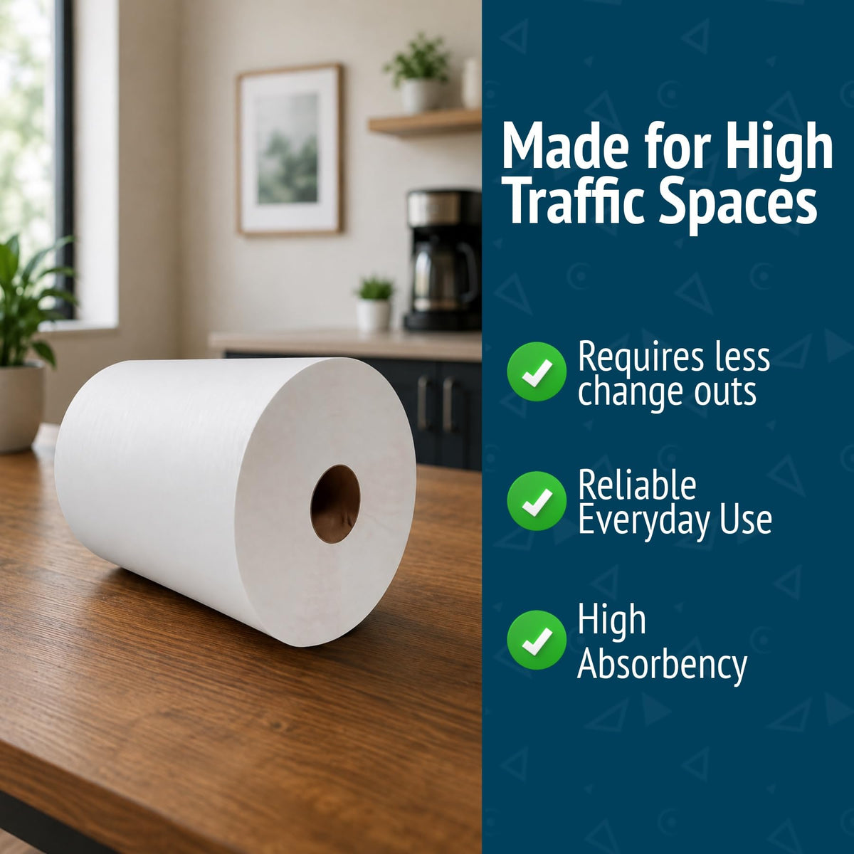 White 10 Inch Paper Towel Dispenser Refill, 6 Rolls M406450