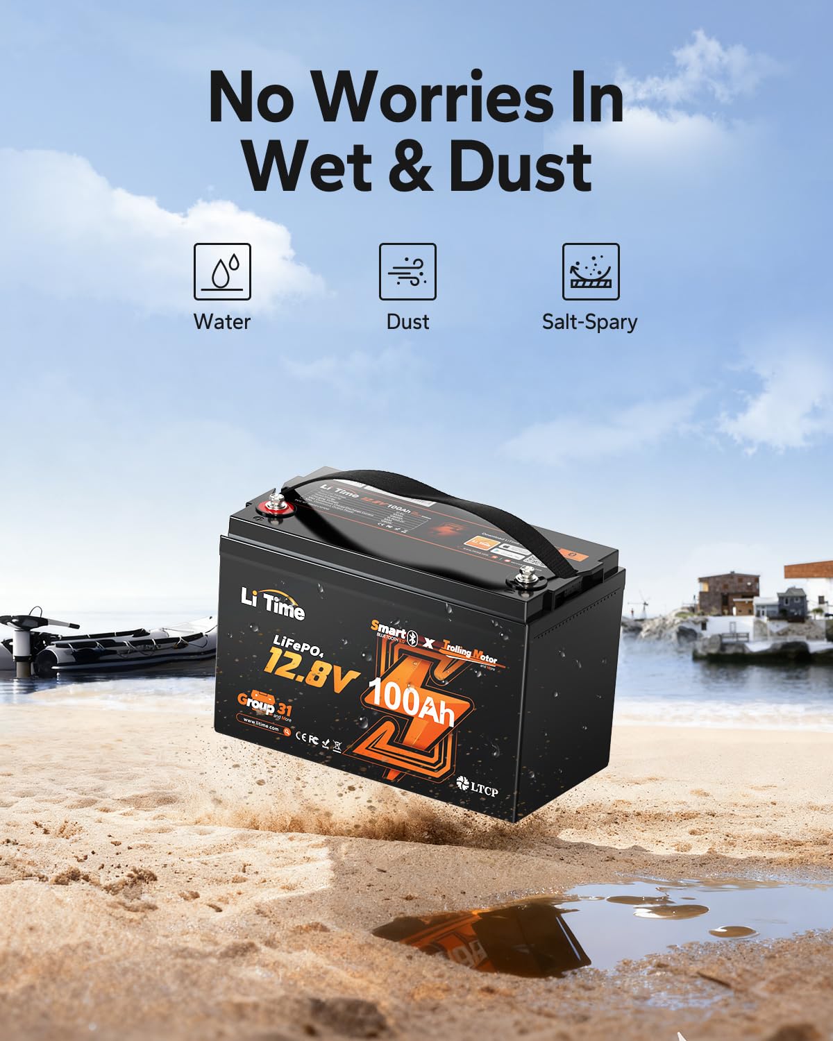 12V 100Ah LiFePO4 Trolling Motor Battery I162