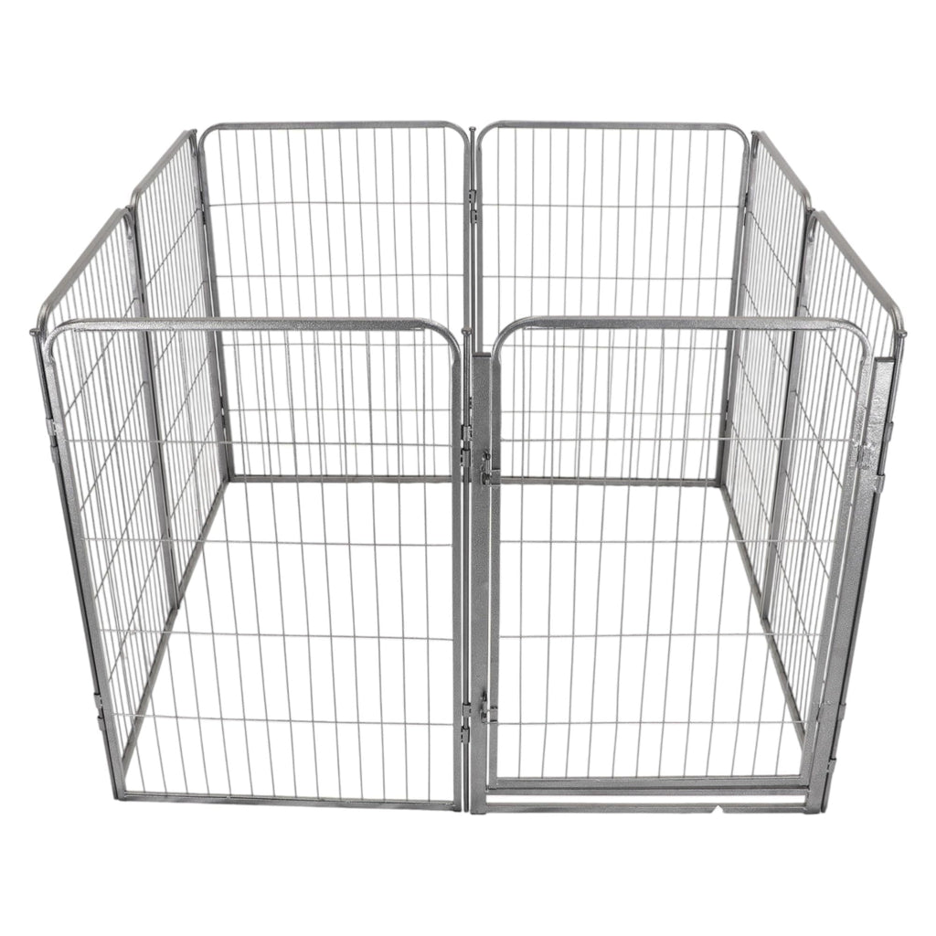 24 inch 8 Panel Portable Grey Metal Pet Playpen D541