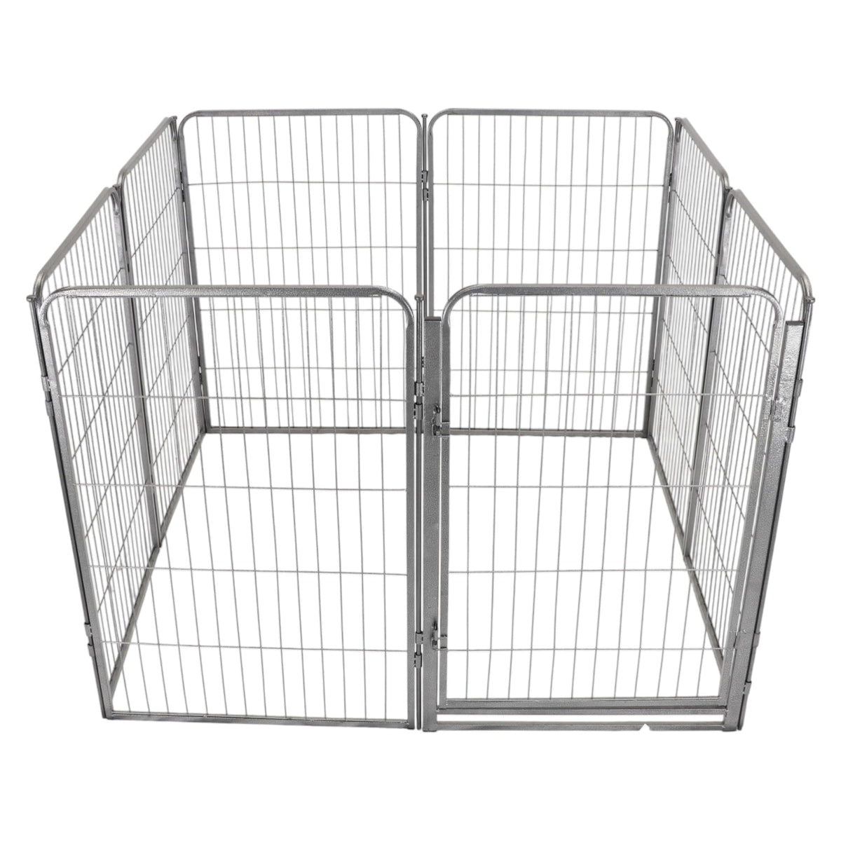 24 inch 8 Panel Portable Grey Metal Pet Playpen D541