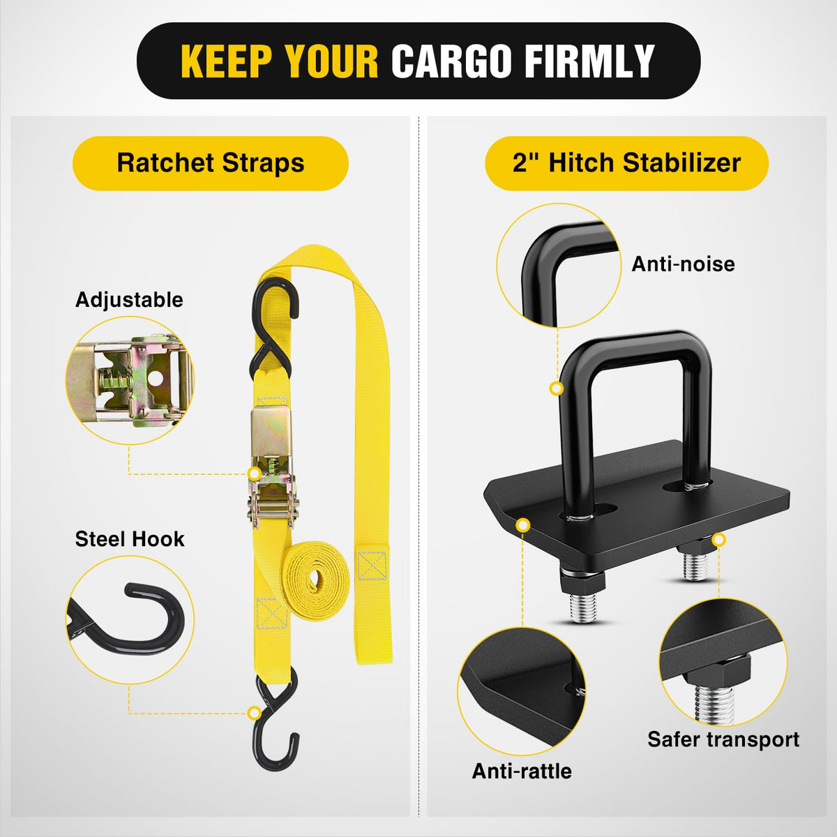 Aluminum Hitch Cargo Carrier 60" x 22" x 3.25" 500 lbs Cargo Basket for 2" Receiver O6100