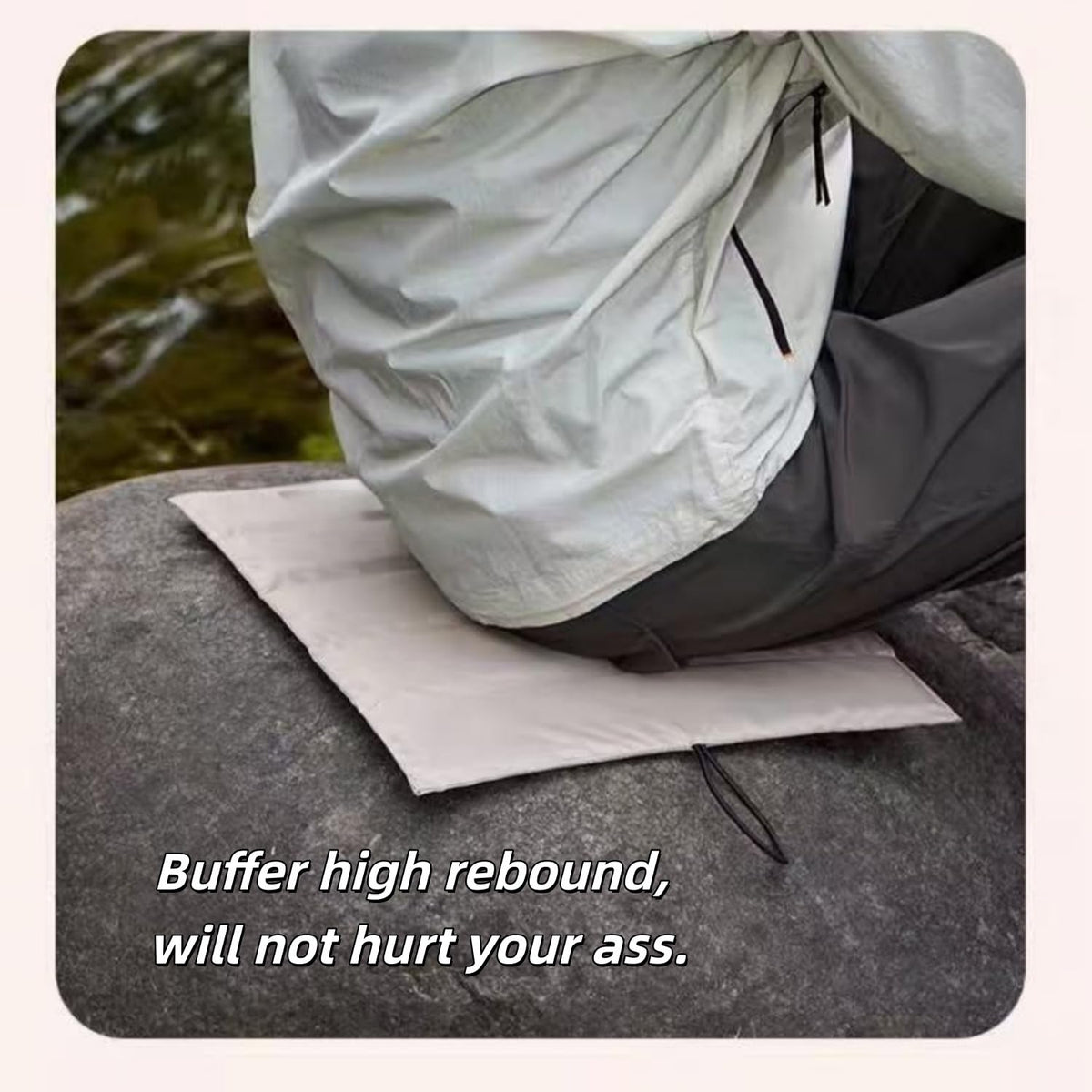 2 Pcs Ultralight Foldable Foam Seat Cushion H93869