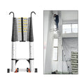 Telescoping Ladder 24.6 FT Heavy Duty Silver S317