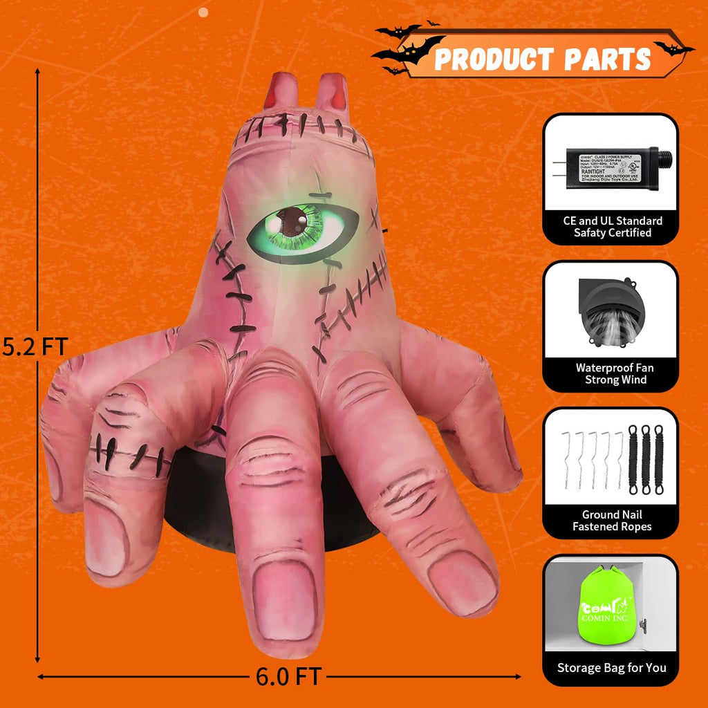 6 FT Halloween Inflatables with Built-in LEDs M608