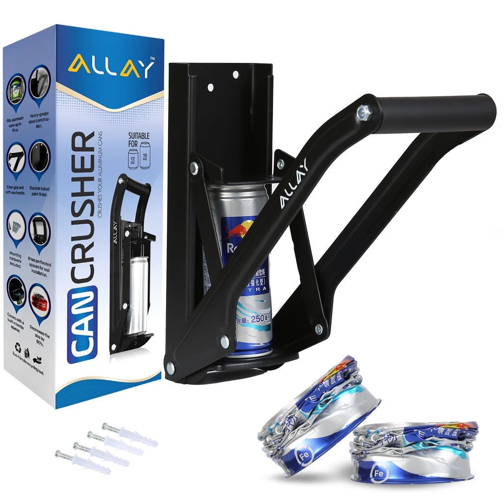 16oz Wall Mounted Can Crusher with Built-In Bottle Opener Y42858